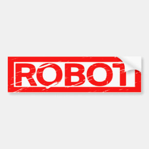 Robot Frimärke Bildekal