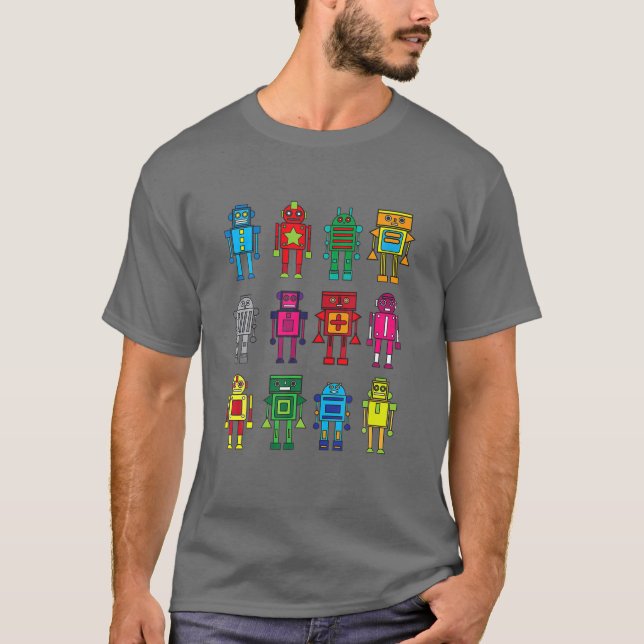 Robot Funny Robot Technology T Shirt (Framsida)