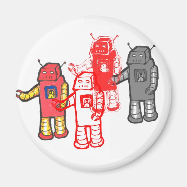 robot fyra magnet (Framsidan)