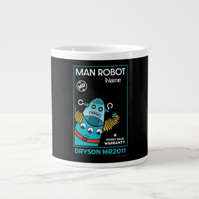Robot-gåvor för årsdag eller Bröllop Jumbo Mugg (Framsidan)