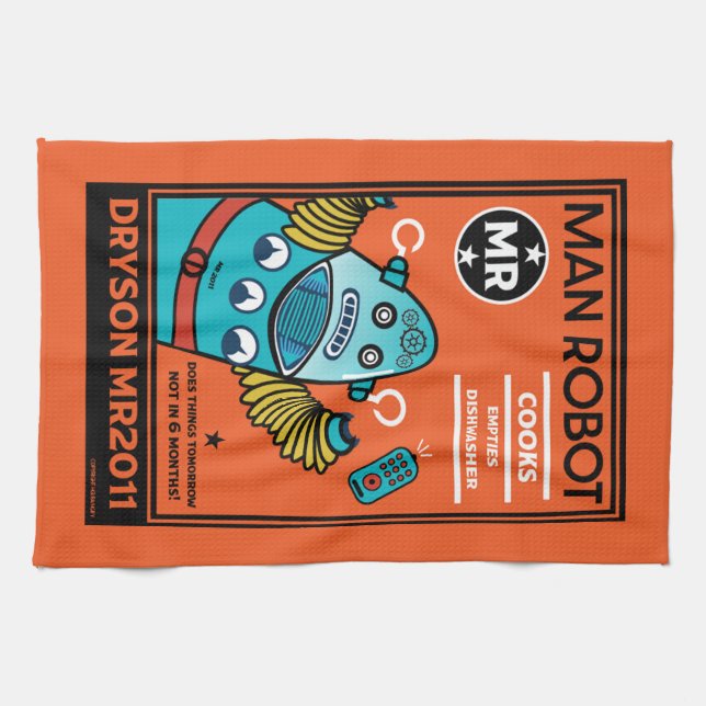 Robot-gåvor för årsdag eller Bröllop Kökshandduk (Horisontell)