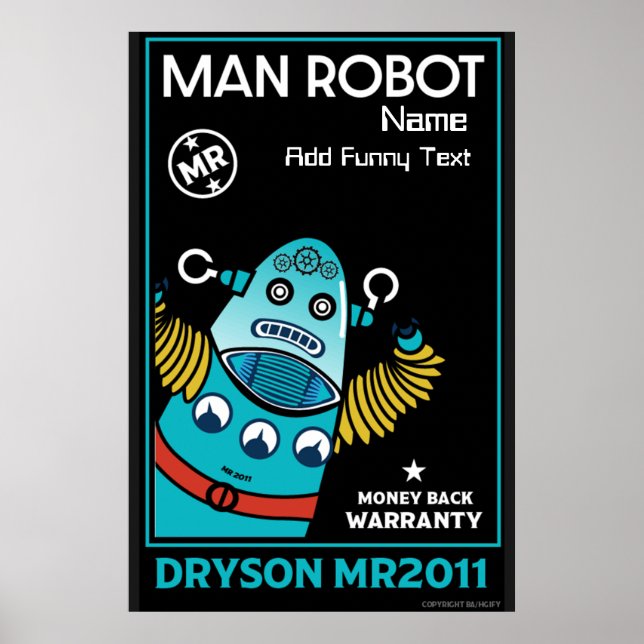 Robot-gåvor för årsdag eller Bröllop Poster (Framsidan)