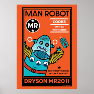 Robot-gåvor för årsdag eller Bröllop Poster