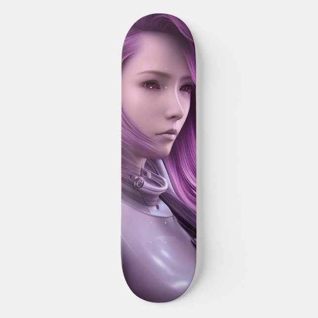 Robot Girl Skateboard Deck (Framsida)