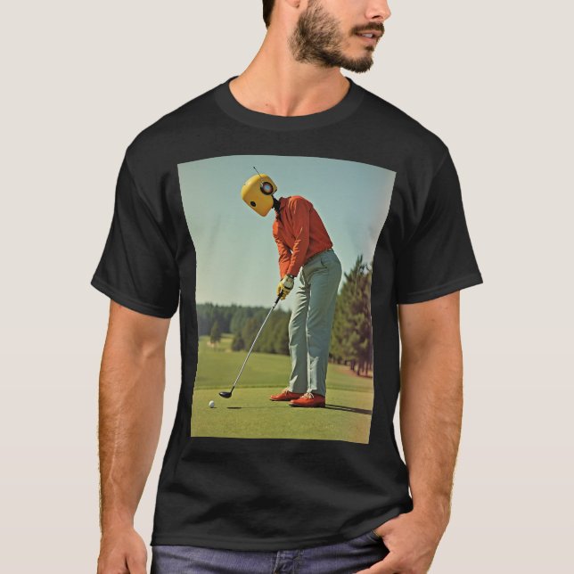 Robot Golfer T-Shirt (Framsida)