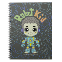 Robot grabben Spiral Notebook