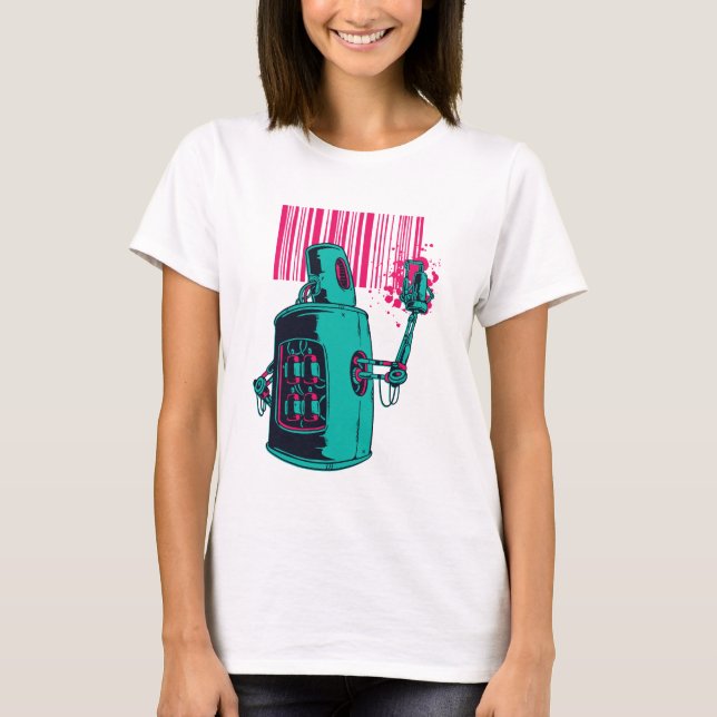 Robot Graffitti T Shirt (Framsida)