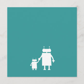 Robot Gravid Announcement Card Meddelande