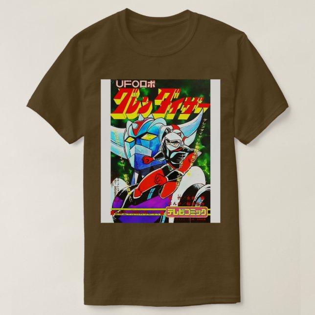 Robot Grendizer Goldrake Goldorak Duke Fleed T Shirt (Design framsida)