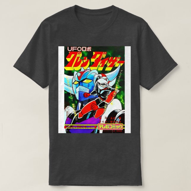 Robot Grendizer Goldrake Goldorak Duke Fleed T Shirt (Design framsida)