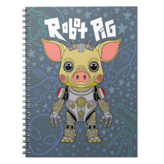 Robot Gris Spiral fotopatbok för fotopatecken Anteckningsbok