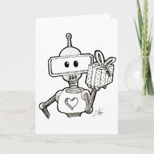 Robot-hälsningskort Kort