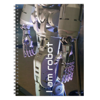 Robot hände anteckningsbok