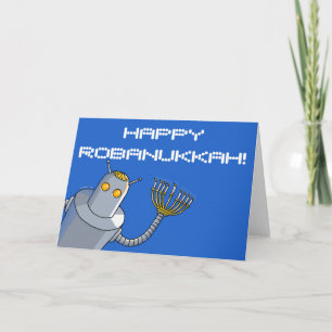 Robot Hanukkah! Helgkort