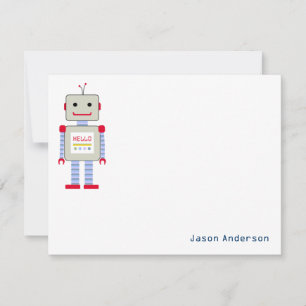 Robot "Hej" Pappersvaru Anteckningskort