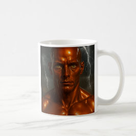 Robot humanoïde enflammé kaffemugg