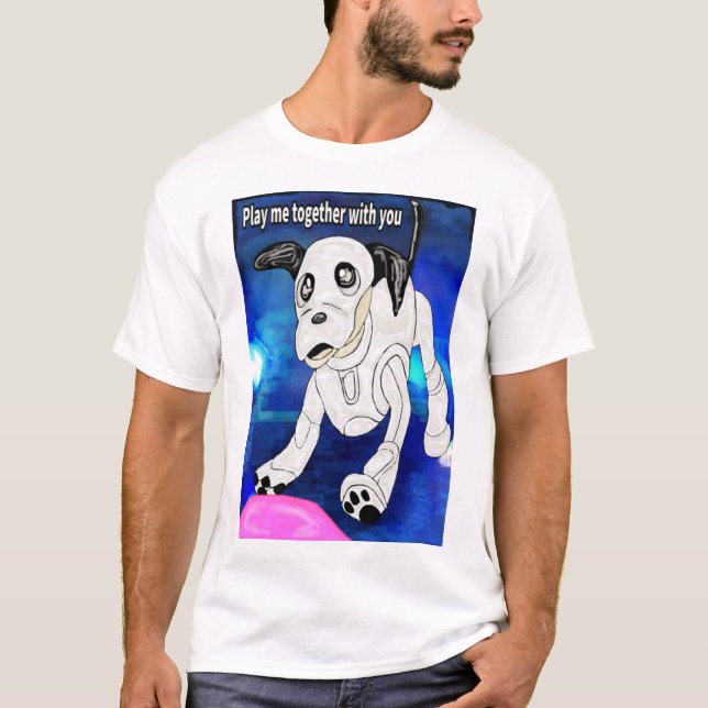 Robot Hund T-ShirtPlay Aibo Robot puppy T Shirt (Framsida)