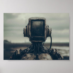 Robot i Apocalyptic Wasteland Poster