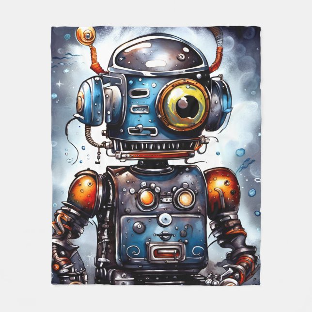 Robot I Fleecefilt (Framsidan)