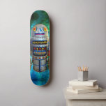 Robot i Vintage Retro Blue Grönt Galaxy Coola Cute Mini Skateboard Bräda 18,5 Cm<br><div class="desc">Få redot att anamma dina inre sci-fi-fantasier när du går ut på gatorna med den här söta, vintage metall leksak-robotfotoillustrationen, mot en turkotisk blåbubblande galaxi himmel. Gör en coola och roligt påstående varje gång du surfor trottoaren. Gör en underbar gåva till någon speciell (eller dig själv)! Du kan enkelt anpassa...</div>