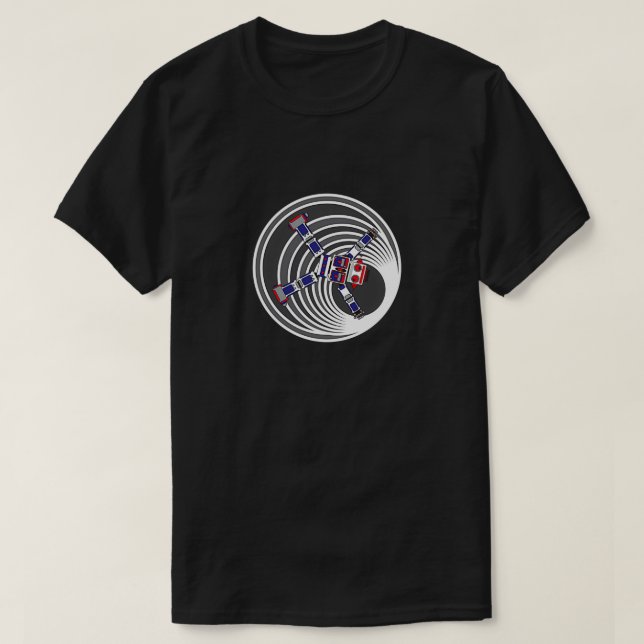 Robot In Blackhole T Shirt (Design framsida)