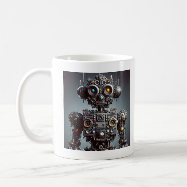 Robot-Inspired Boys Kaffemugg (Vänster)