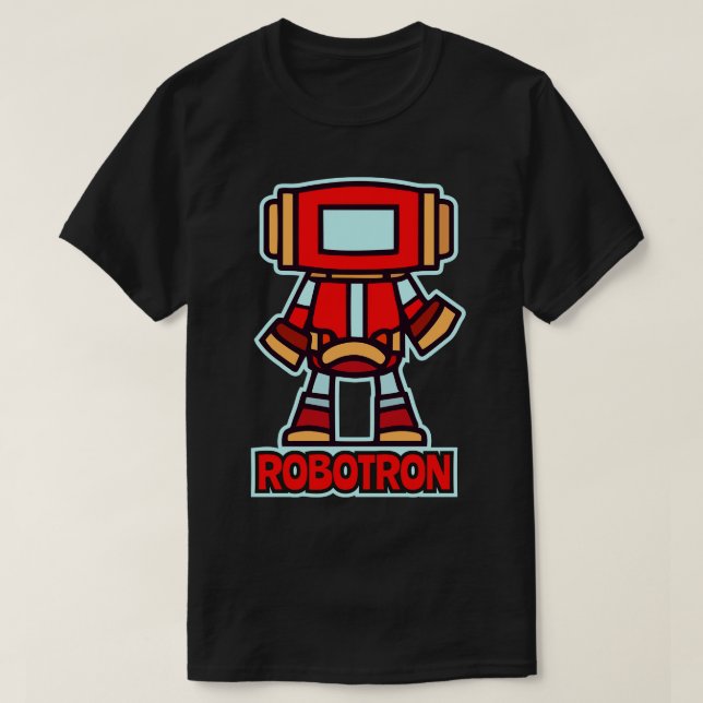 Robot Invasion Robotron för barn T Shirt (Design framsida)