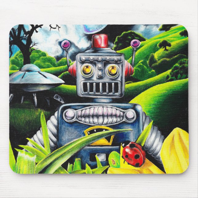 Robot Invasion - Science fiction Artwork Musmatta (Framsidan)