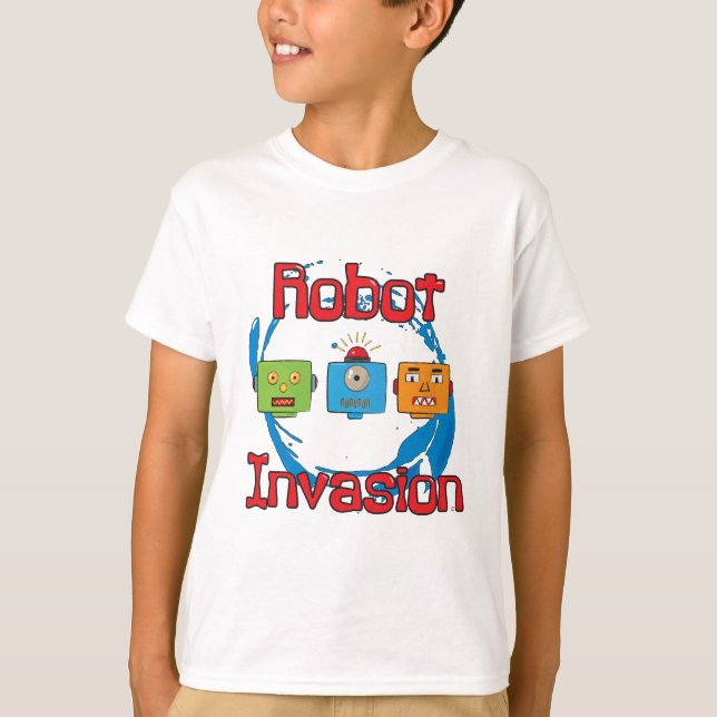 Robot Invasion T-shirt (Framsida)