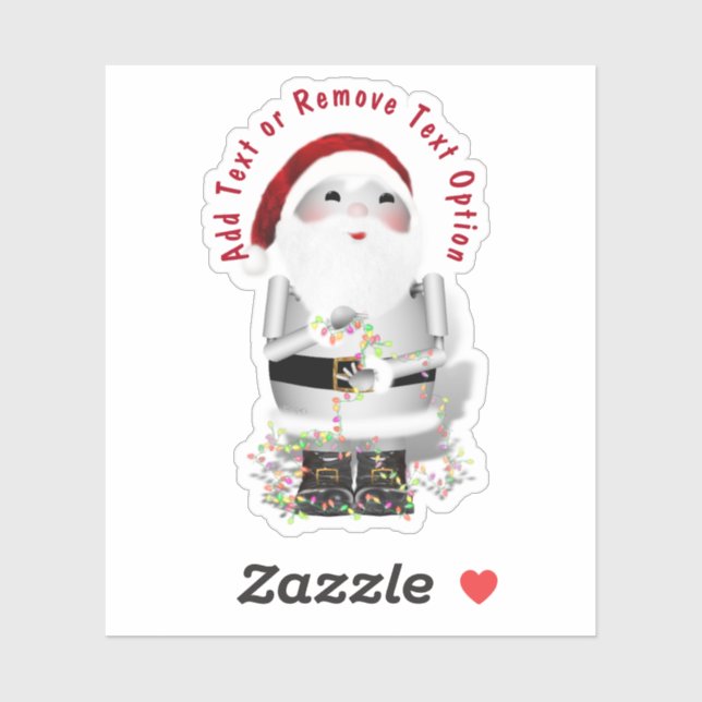 Robot Jultomten jul Klistermärken (Ark)