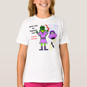 Robot Kapten Zoey Girls kan också vara kapten T-shirt