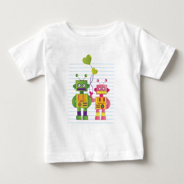 Robot Kärlek T Shirt (Framsida)
