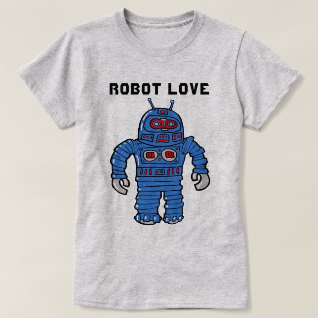 Robot Kärlek Tee Shirt (Design framsida)