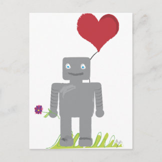 Robot Kärlek Valentine Helg Vykort