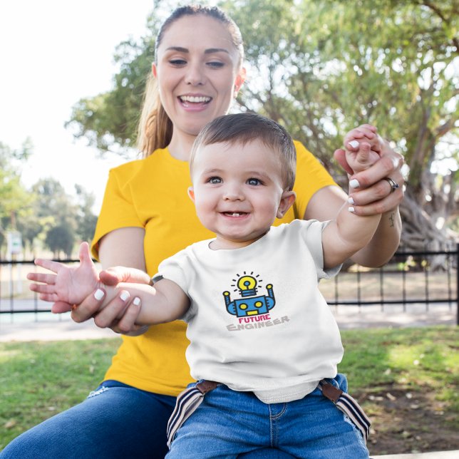 Robot Kids T Shirt (baby future engineer newborn clothes summer outfits gifts.)