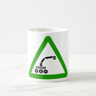 Robot Korsningsvarningsskylt Kaffemugg