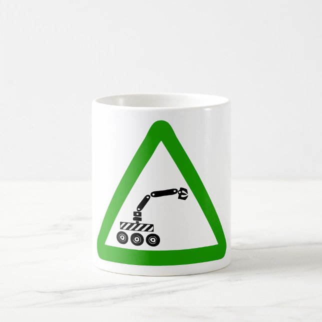 Robot Korsningsvarningsskylt Kaffemugg (Skapare uppladdad)