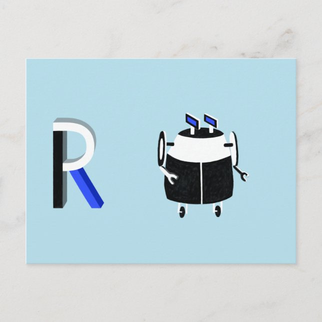 Robot-kort Vykort (Framsida)
