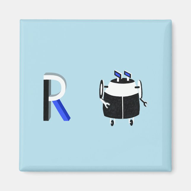 Robot Kylskåpsmagnet (Framsidan)