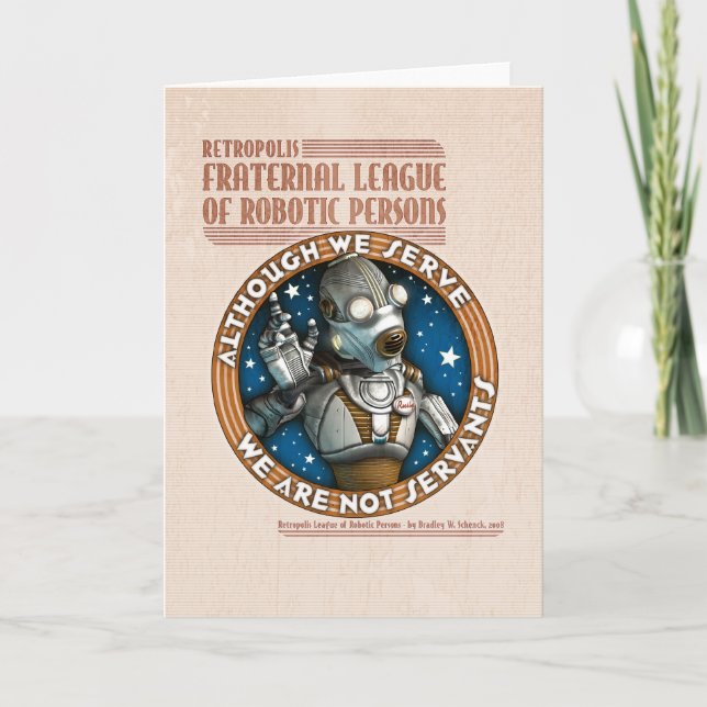 Robot Labour Union Greeting Card Kort (Framsida)