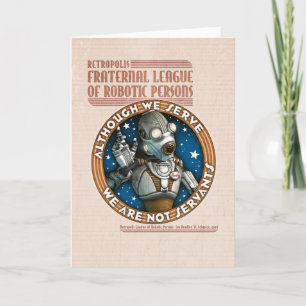 Robot Labour Union Greeting Card Kort