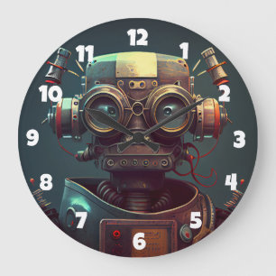 Robot Large Clock Stor Klocka