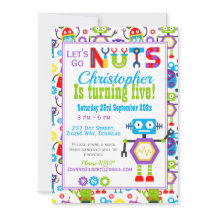 Robot Låt oss Go Nöt Födelsedagsfest