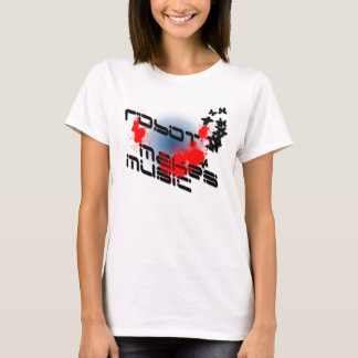 robot-made-musik-stänk t-shirt