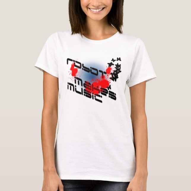 robot-made-musik-stänk t-shirt (Framsida)