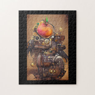 Robot mango head steampunk digital art pussel