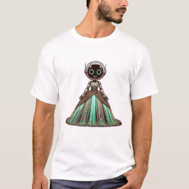 Robot med en glödande ornatgonge. t shirt