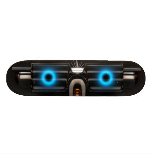 Robot med exponeringsglas mini skateboard bräda 18,5 cm