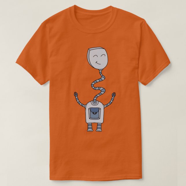 Robot med lång nacke t shirt (Design framsida)