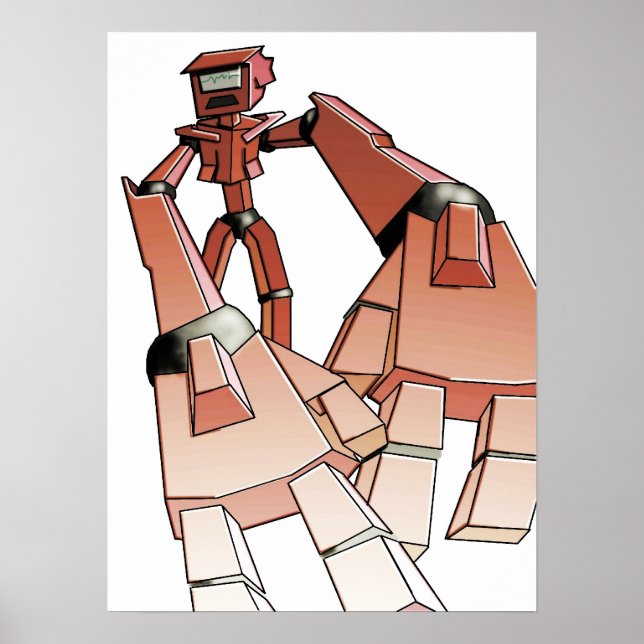 Robot med outsrteched händer poster (Framsidan)